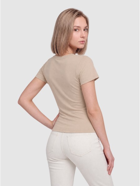 Camiseta Mujer Beige Guess Underwear