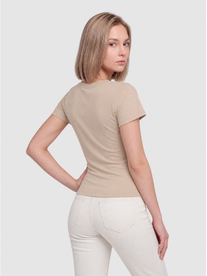 Camiseta Mujer Beige Guess Underwear