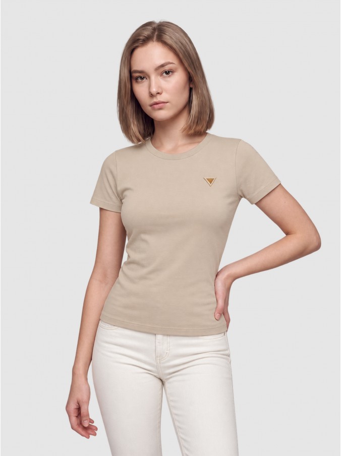 Camiseta Mujer Beige Guess Underwear