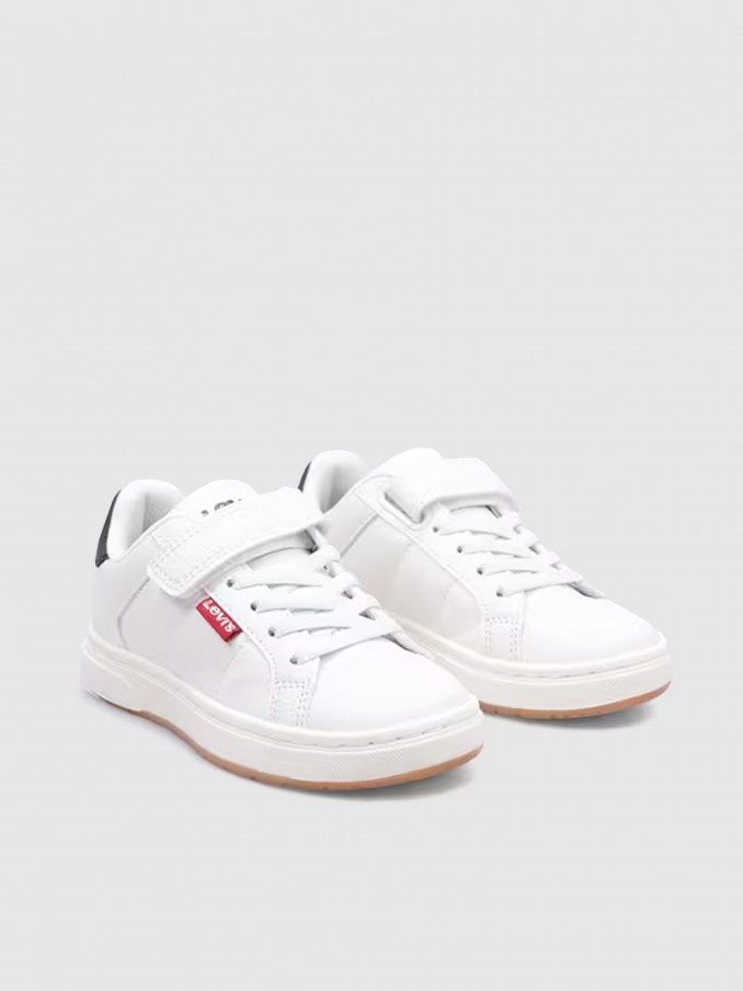 Sneakers Boy White W / Blue Levis