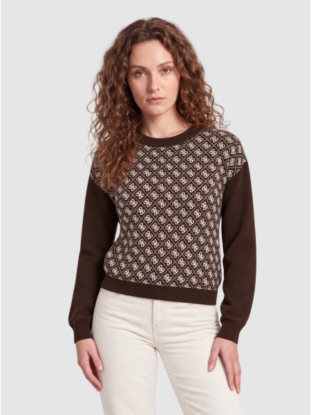 Camisola Guess Mulher Ls Mn Aubrey 4G Swtr