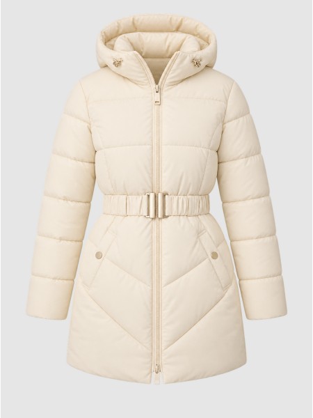 Kispo Guess Mulher New Imma Logo Midi Puffer