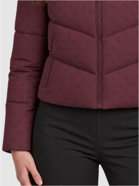 Kispo Guess Mulher New Daisy Crop Logo Puffer
