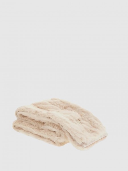 Cachecol Guess Mulher Ilde Faux Fur Braided Scarf