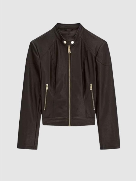 Casaco Guess Mulher Marlene Caribou Pu Moto Jkt