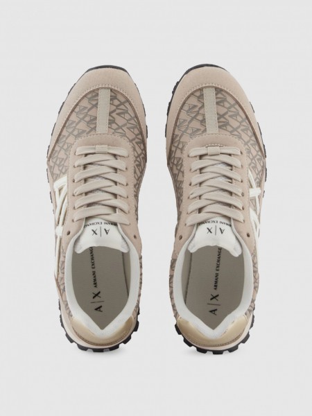 Tenis Mujer Crema Armani Exchange Tenis Mujer Crema Armani Exchange