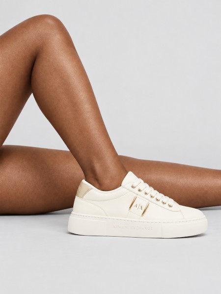 Sapatilha Armani Exchange Mulher Sneaker Kurt Mini-Tumbled Pu+Pu