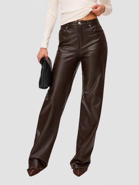 Pantalones Mujer Casta�o Oscuro Vero Moda