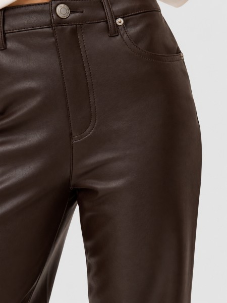 Pantalones Mujer Casta�o Oscuro Vero Moda