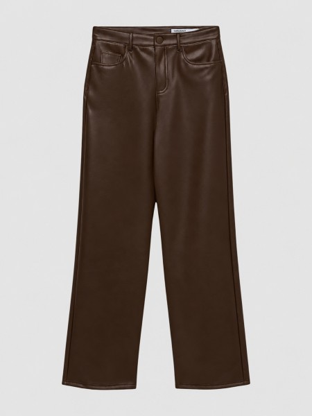 Pantalones Mujer Casta�o Oscuro Vero Moda