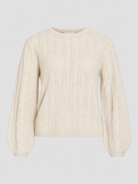 Camisola Vila Mulher Viliga Pointelle L/s O-Neck Top- Noos