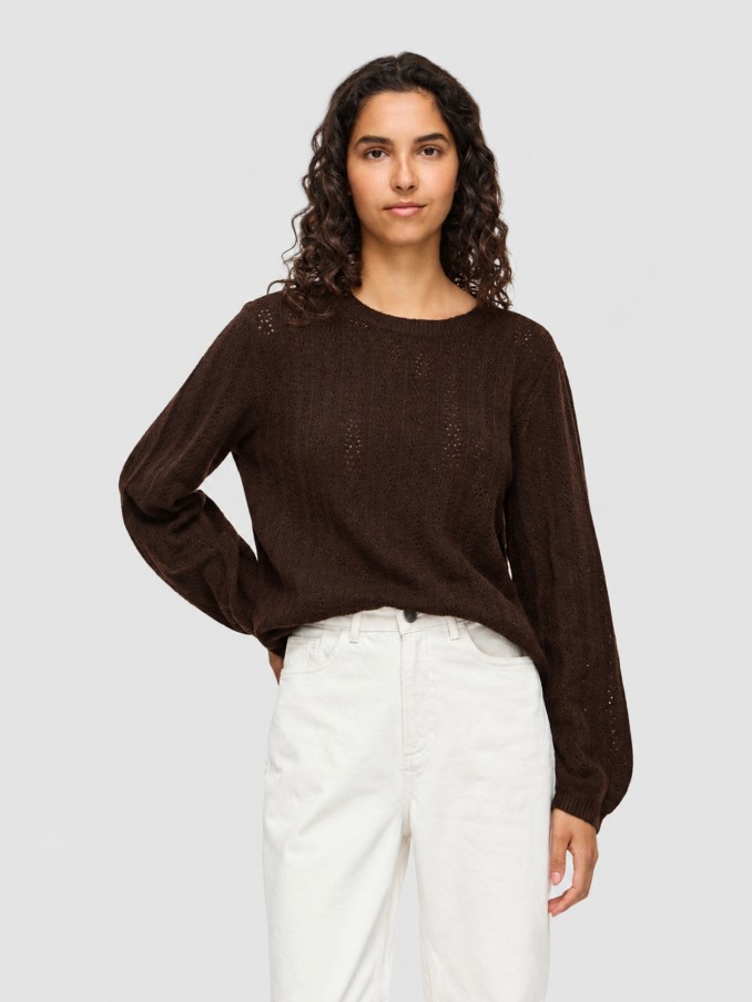 Pullover Woman Brown Vila