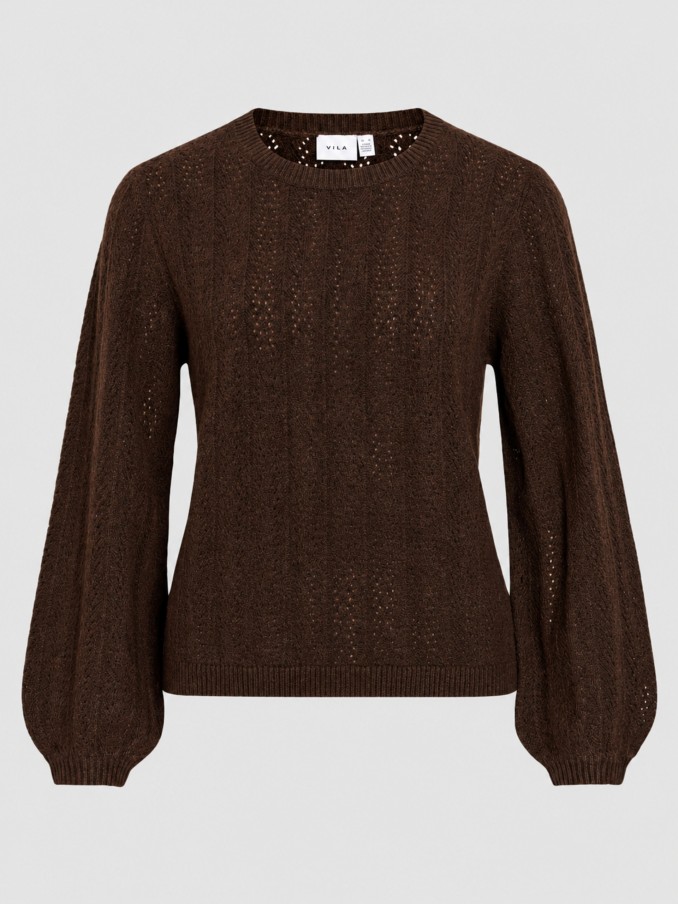 Pullover Woman Brown Vila