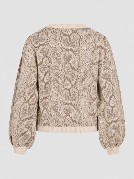 Camisola Vila Mulher Vitip New O-Neck L/s Jaquard Knit Top