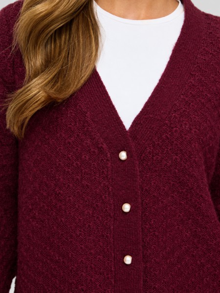 Casaco Vila Mulher Vituli V-Neck L/s Knit Cardigan/pb/rc