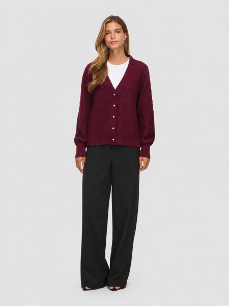 Casaco Vila Mulher Vituli V-Neck L/s Knit Cardigan/pb/rc