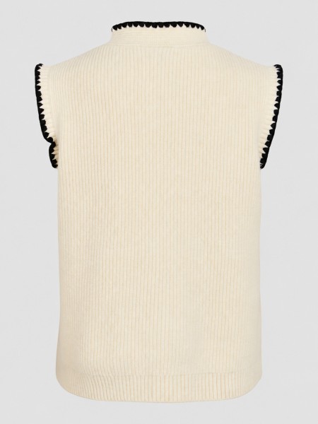 Colete Vila Mulher Viceleste S/l Tie Knit Top/rf