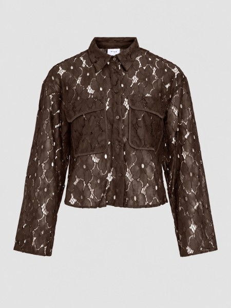 Camisa Vila Mulher Vitonato O-Neck L/s Shirt/rc