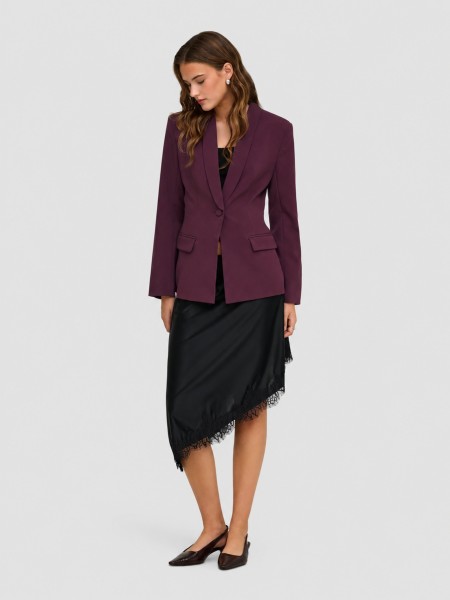 Blazer Woman Bordeaux Only Blazer Woman Bordeaux Only