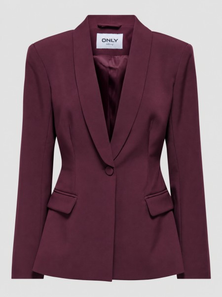 Blazer Woman Bordeaux Only Blazer Woman Bordeaux Only