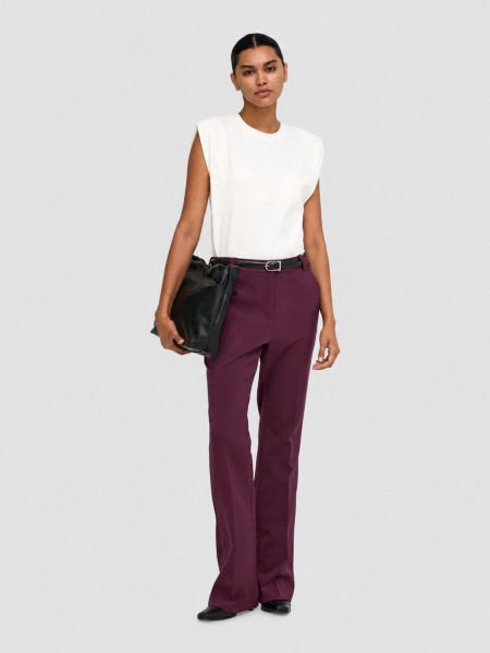 Pantalones Mujer Burdeos Only Pantalones Mujer Burdeos Only