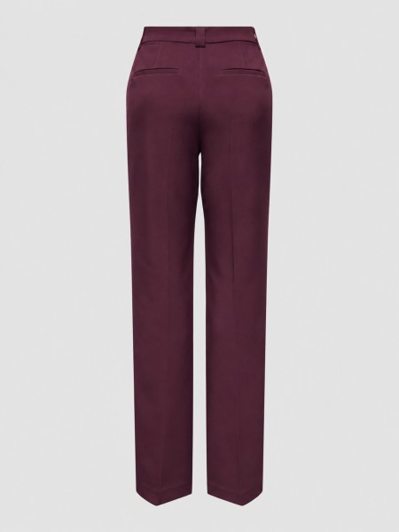 Pantalones Mujer Burdeos Only Pantalones Mujer Burdeos Only