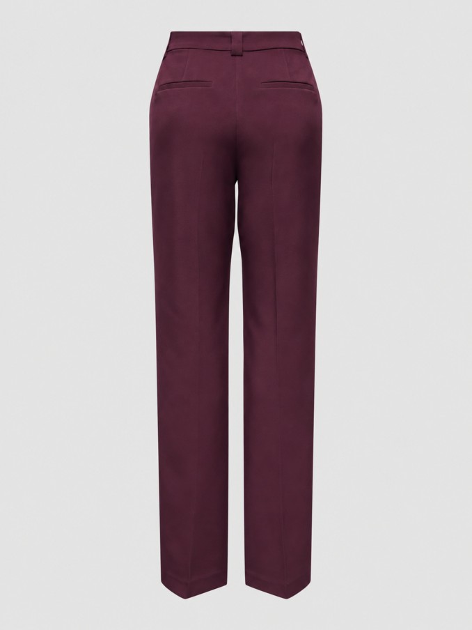 Pantalones Mujer Burdeos Only