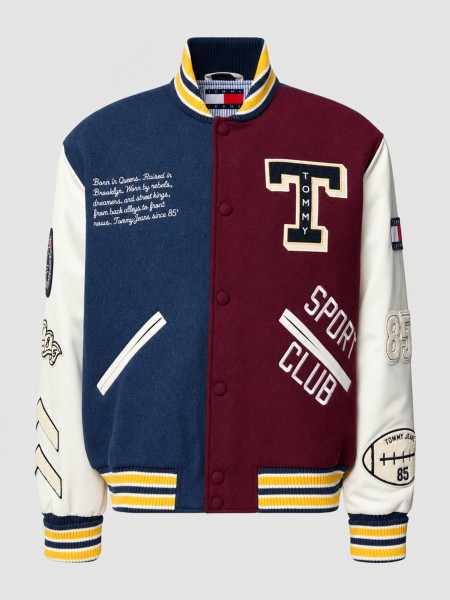Casaco Tommy Jeans Homem Tjm Letterman Wool Varsity Jkt Casaco Tommy Jeans Homem Tjm Letterman Wool Varsity Jkt