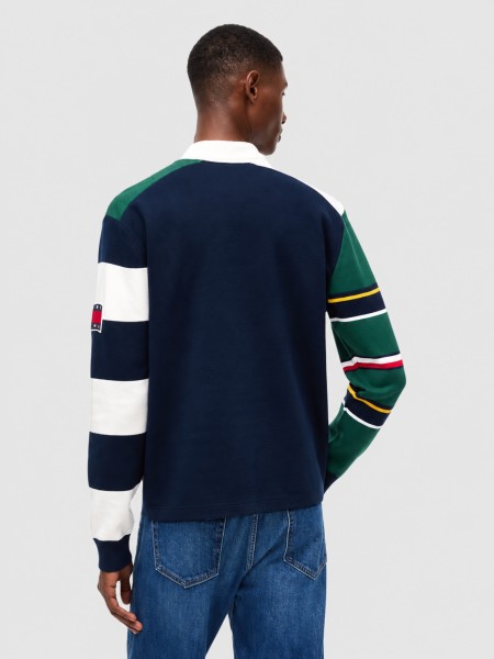 Polo Tommy Jeans Homem Tjm Reg Tommy Knitted Rugby Ext
