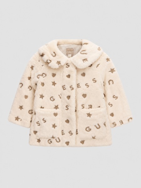 Casaco Guess Menina Faux Fur Ls Jacket W/zip Casaco Guess Menina Faux Fur Ls Jacket W/zip