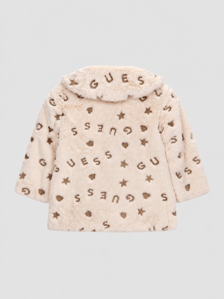 Casaco Guess Menina Faux Fur Ls Jacket W/zip Casaco Guess Menina Faux Fur Ls Jacket W/zip