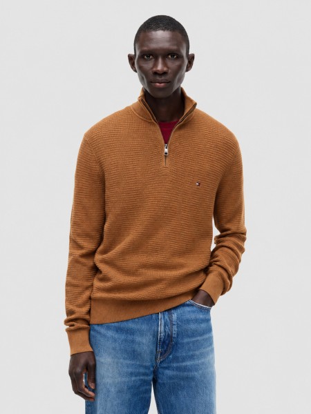 Polo Tommy Hilfiger Homem Pima Ctn Cash Structure Zip Mock