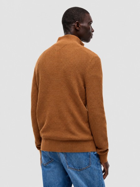 Polo Tommy Hilfiger Homem Pima Ctn Cash Structure Zip Mock