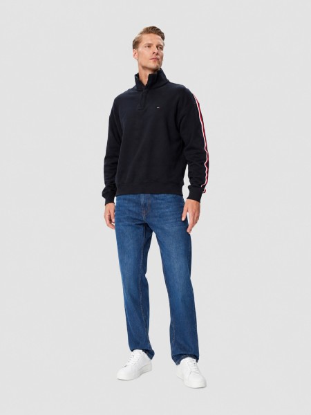 Polo Tommy Hilfiger Homem Half Button Down Polo Tommy Hilfiger Homem Half Button Down