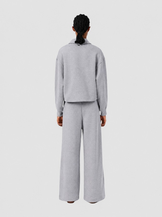 Pantalones Mujer Gris Claro Lacoste