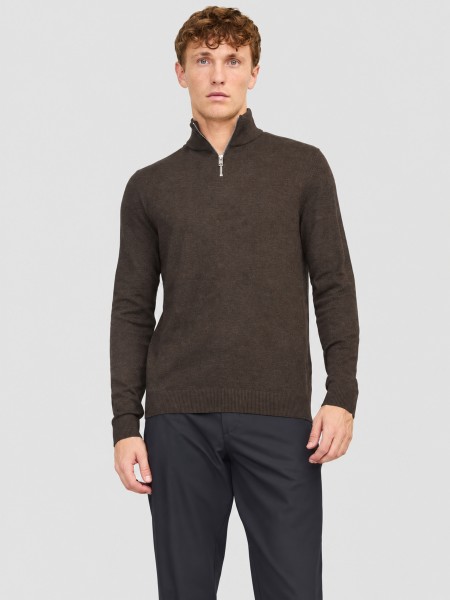 Camisola Jack & Jones Homem Jjeemil Knit Half Zip Noos