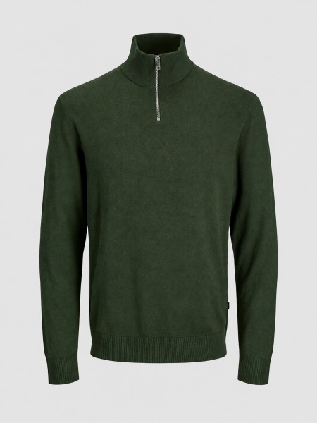 Camisola Jack & Jones Homem Jjeemil Knit Half Zip Noos
