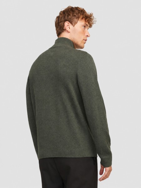 Camisola Jack & Jones Homem Jprblamilano Stitch Knit Half Zip Sn