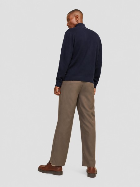Camisola Jack & Jones Homem Jprblamilano Stitch Knit Half Zip Sn