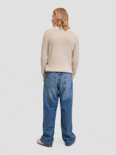 Camisola Jack & Jones Homem Jjeemil Knit Cable Crew Neck Noos