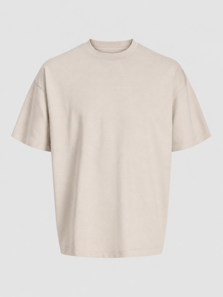 Camiseta Hombre Crema Jack & Jones Camiseta Hombre Crema Jack & Jones
