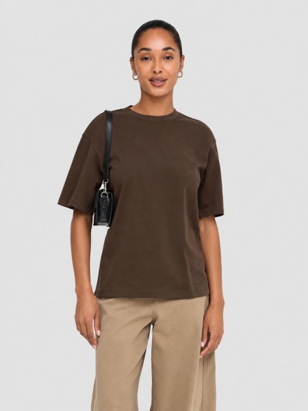 T-Shirt Woman Dark Brown Only T-Shirt Woman Dark Brown Only