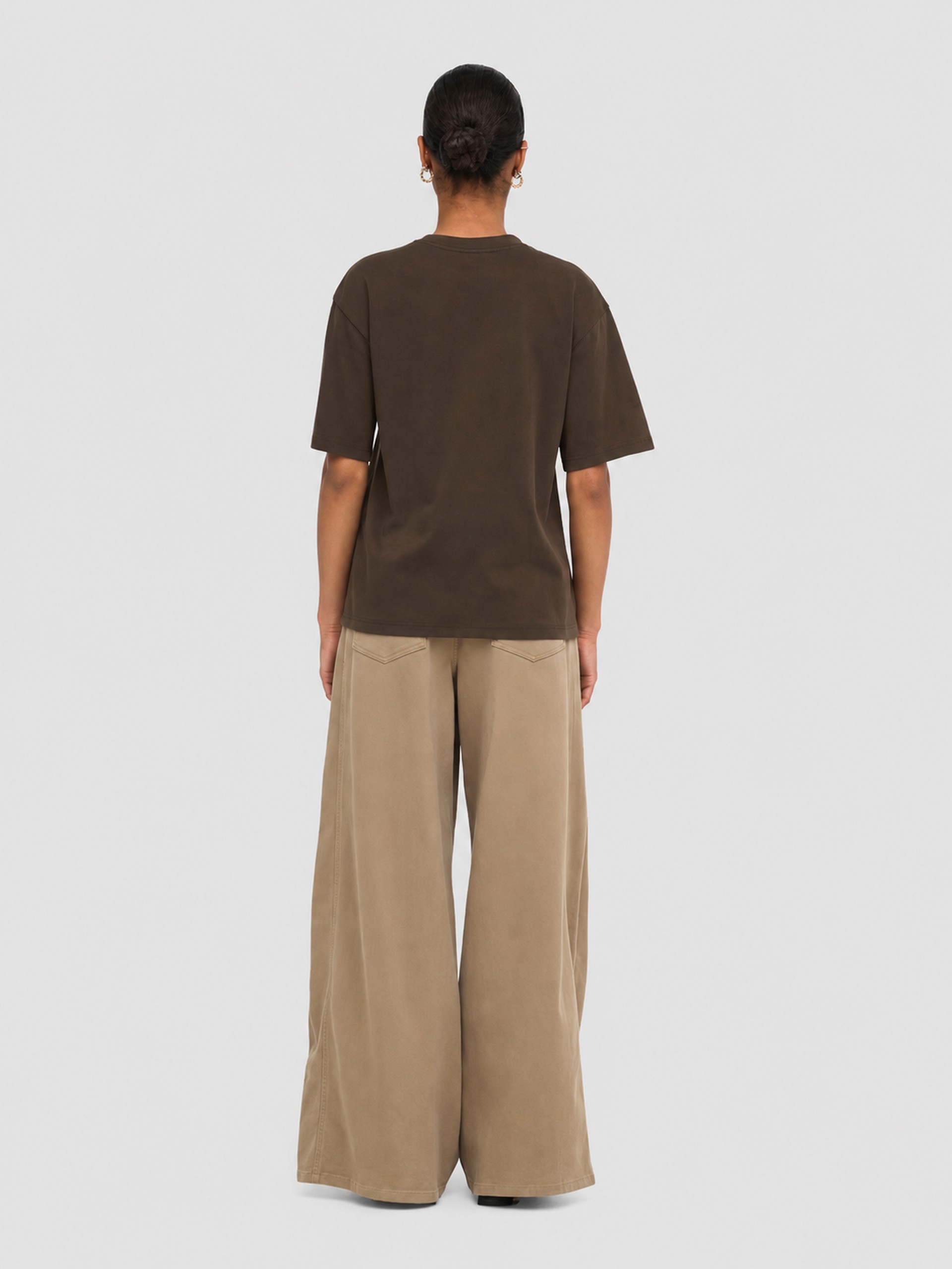 Camiseta Mujer Castaño Oscuro Only