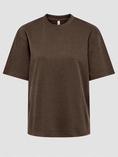 T-Shirt Woman Dark Brown Only T-Shirt Woman Dark Brown Only