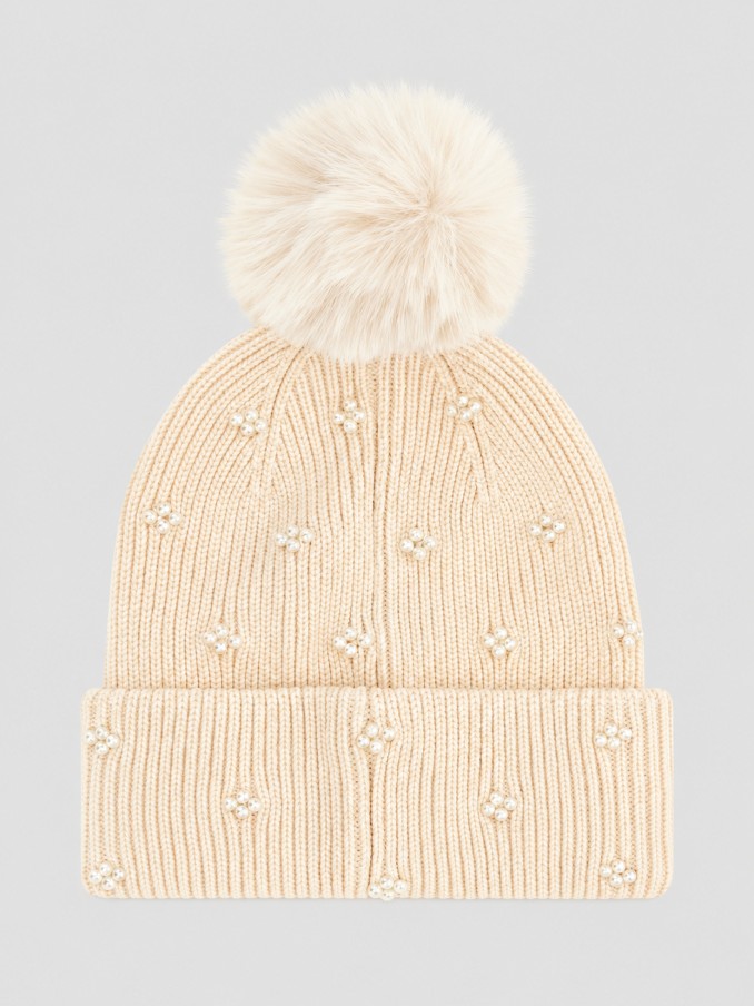 Gorro Mujer Crema Guess