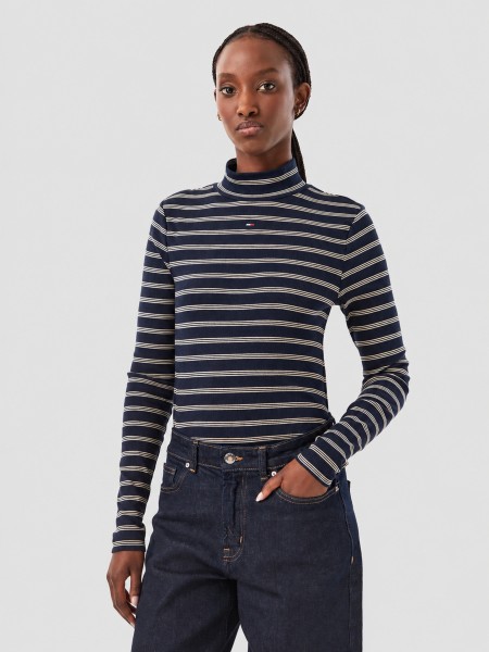 Camisola Tommy Jeans Mulher Tjw Essential Mock Neck