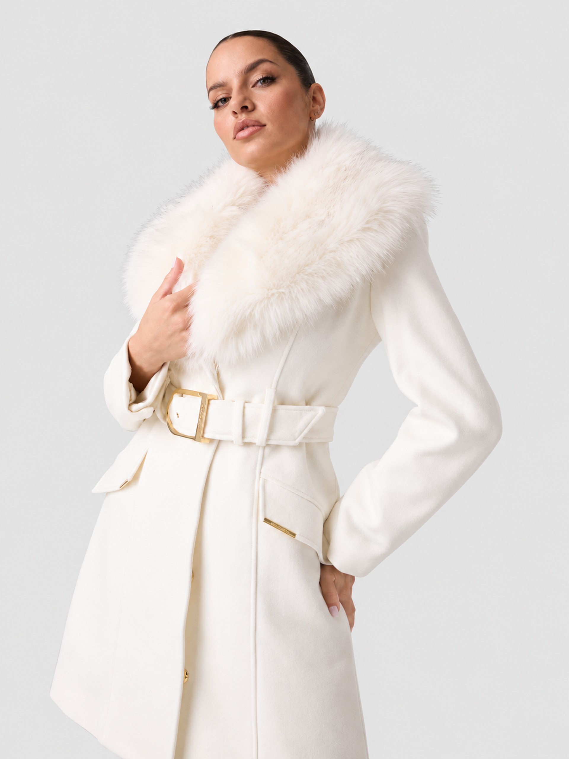 Chaqueta Mujer Crema Guess