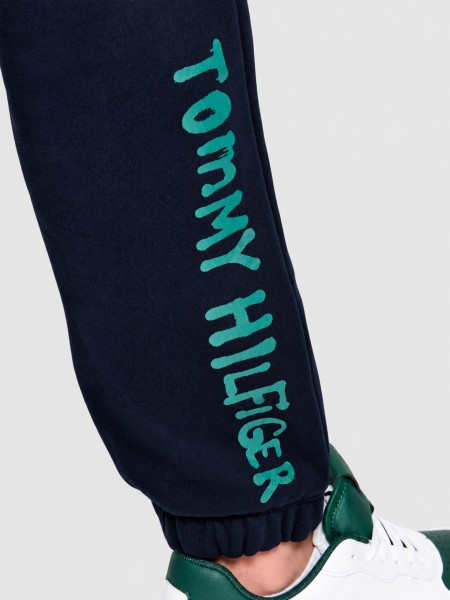 Cal�as Tommy Hilfiger Menino Flag Graffiti Sweatpant