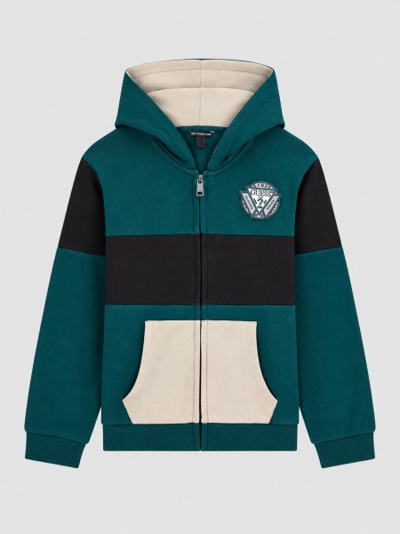 Casaco Guess Menino Hooded Ls Active Top W/zip