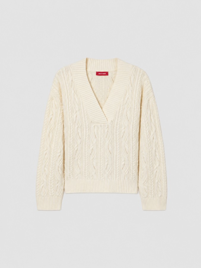 Sueter Mujer Crema Lion Of Porches